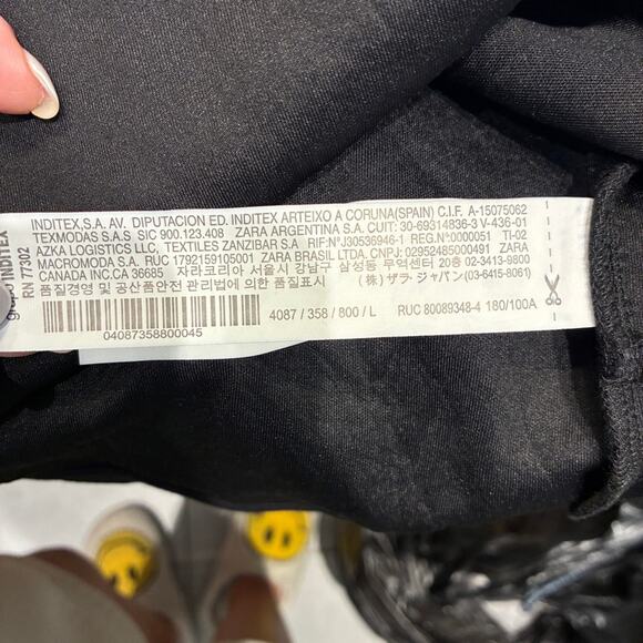 Zara Black Oversized Hooded Parka Large 4087/358/800 - Picture 8 of 11